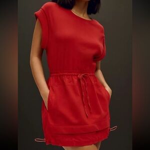 Anthropologie Red Mini Dress